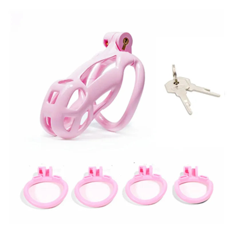 3D Printed Pink Chastity Cage For Sissy