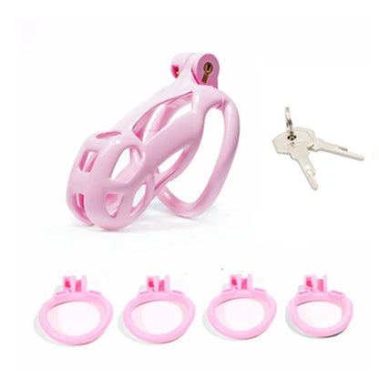 3D Printed Pink Chastity Cage For Sissy