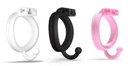 Resin Chastity Cage with 4 Penis Rings