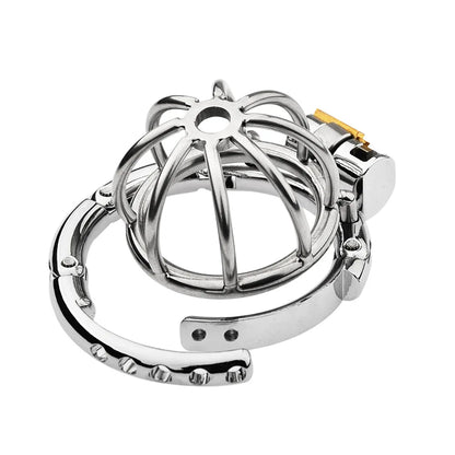 Adjustable Clasp Chastity Cage Metal Male Cock Cage Penis Ring BDSM Penis Bondage Erotic Adult Sex Toys for Men Breathable Lock