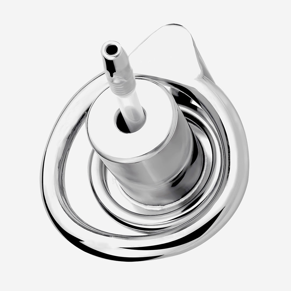 Small Chastity Cage with Inverted Cylinder & Silicone Catheter Tube