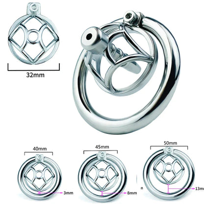 Small Chastity Cage with Removable Catheter