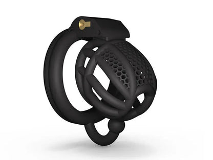 Resin Chastity Cage with 4 Penis Rings
