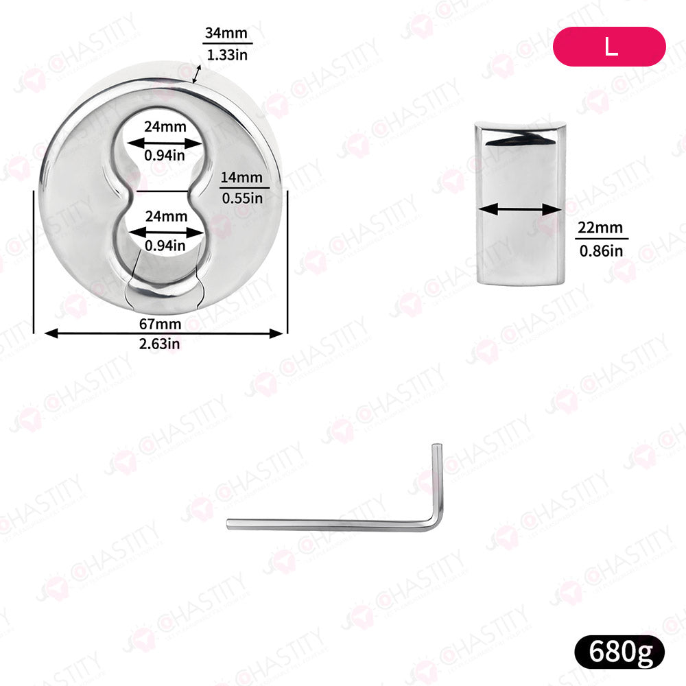 Scrotal Stretcher Weighted Ball Ring
