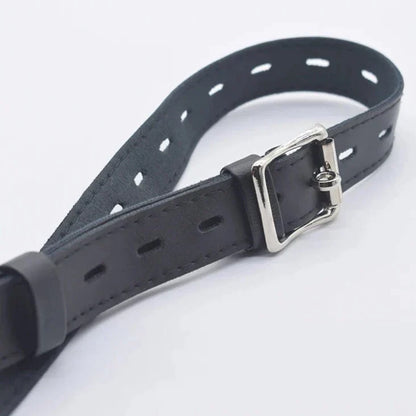 Small Flat Chastity Cage with Metal Catheter and PU Belt