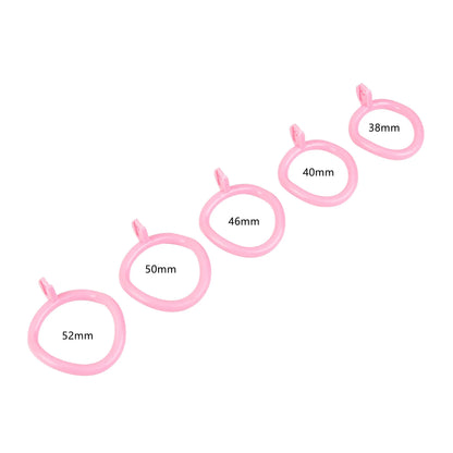One-click Pink Flat Chasity Cage