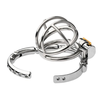 Adjustable Clasp Chastity Cage Metal Male Cock Cage Penis Ring BDSM Penis Bondage Erotic Adult Sex Toys for Men Breathable Lock