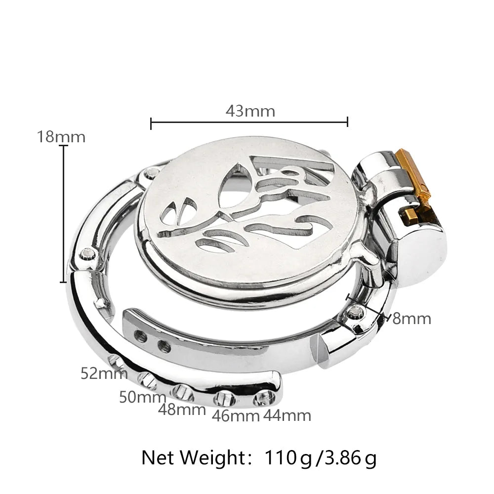 Adjustable Clasp Chastity Cage Metal Male Cock Cage Penis Ring BDSM Penis Bondage Erotic Adult Sex Toys for Men Breathable Lock