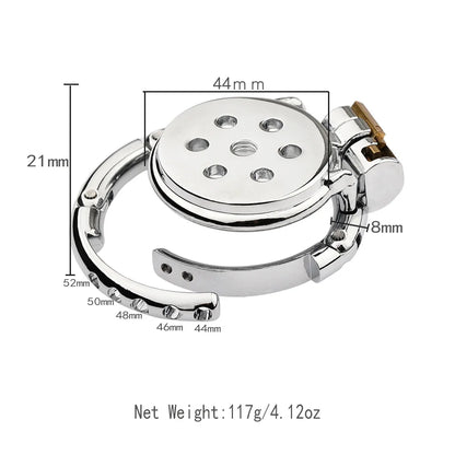 Adjustable Clasp Chastity Cage Metal Male Cock Cage Penis Ring BDSM Penis Bondage Erotic Adult Sex Toys for Men Breathable Lock