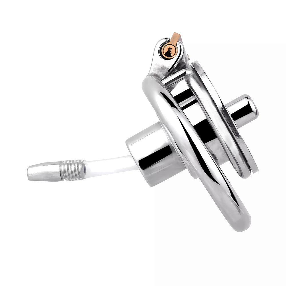Inverted Negative Chastity Device with Silicone Catheter