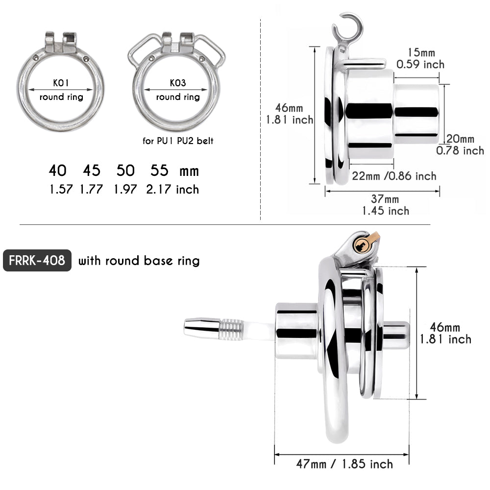Inverted Negative Chastity Device with Silicone Catheter