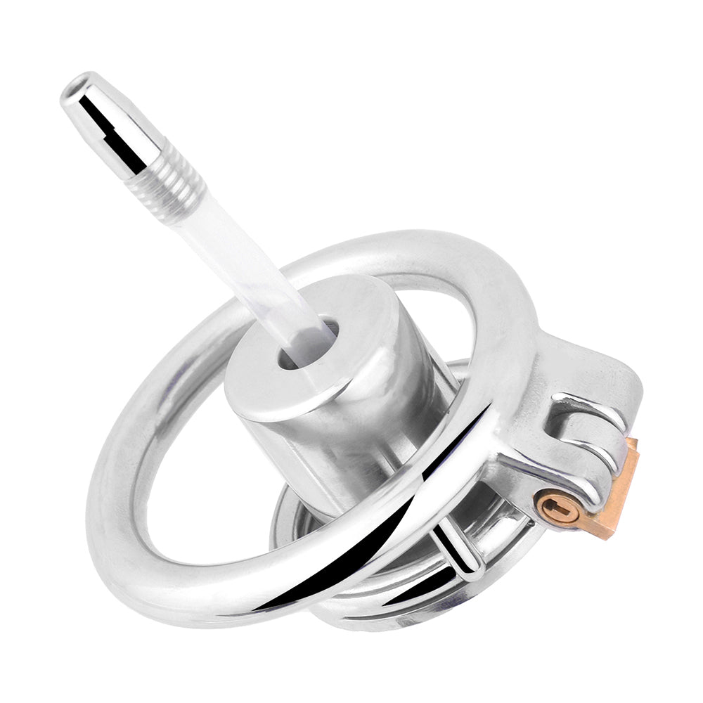 Inverted Negative Chastity Device with Silicone Catheter