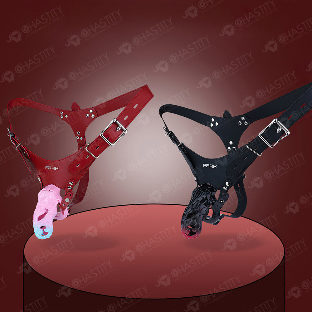 Seductive Snake Empress Strap On Chastity Cage