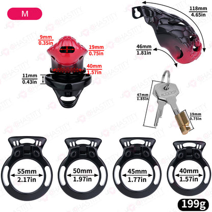 Seductive Snake Empress Strap On Chastity Cage