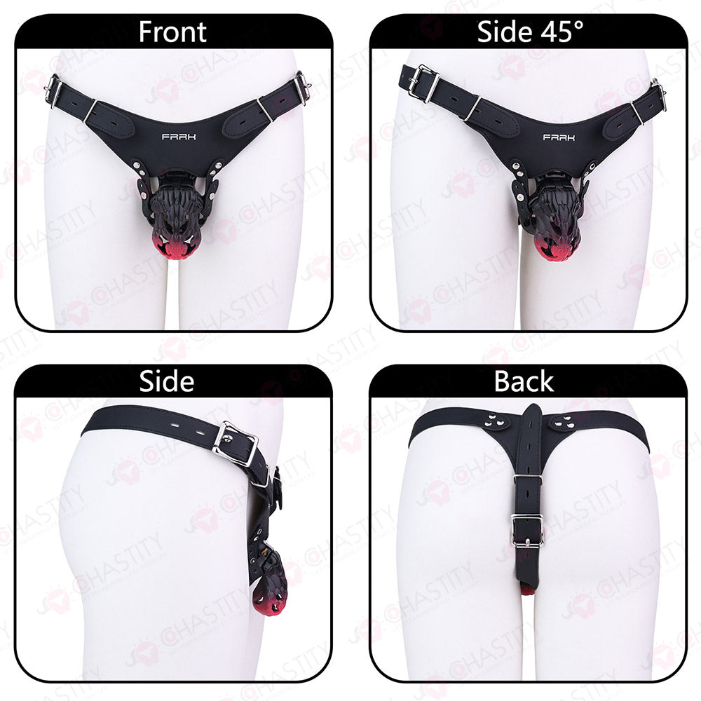 Seductive Snake Empress Strap On Chastity Cage