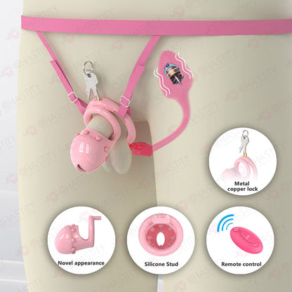 Semi-Open Boynapped Chastity Cage With Soft Nails