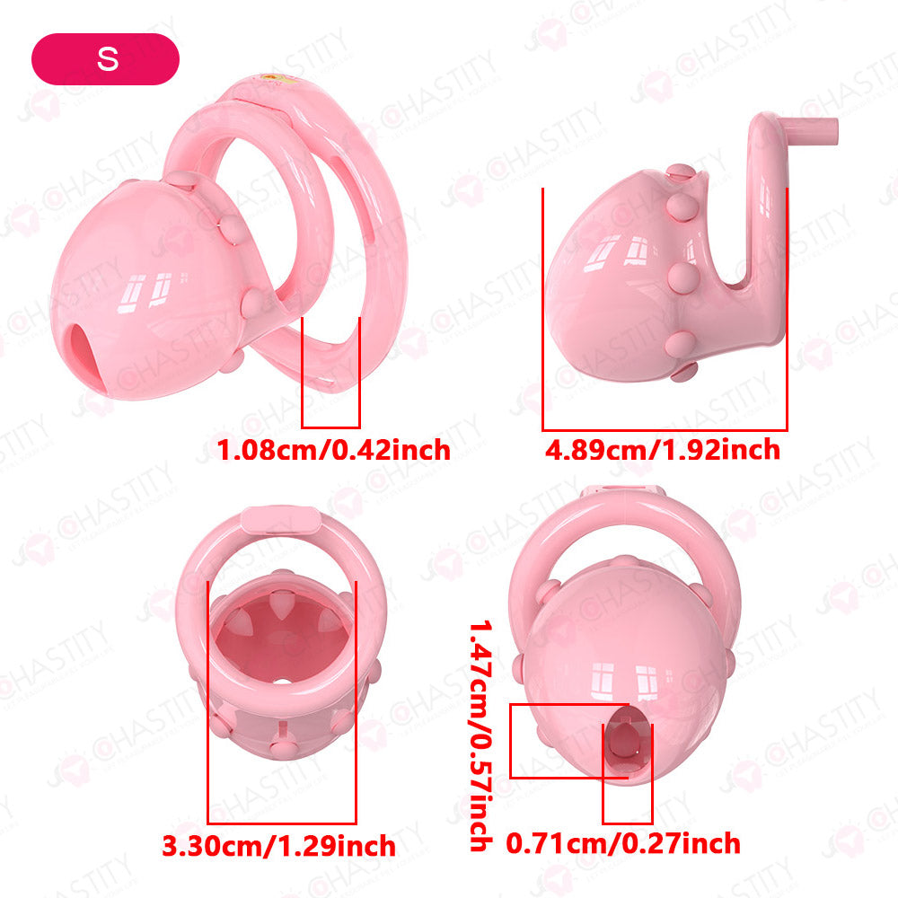 Semi-Open Boynapped Chastity Cage With Soft Nails