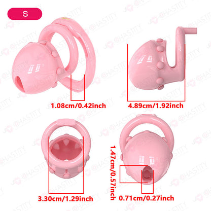 Semi-Open Boynapped Chastity Cage With Soft Nails