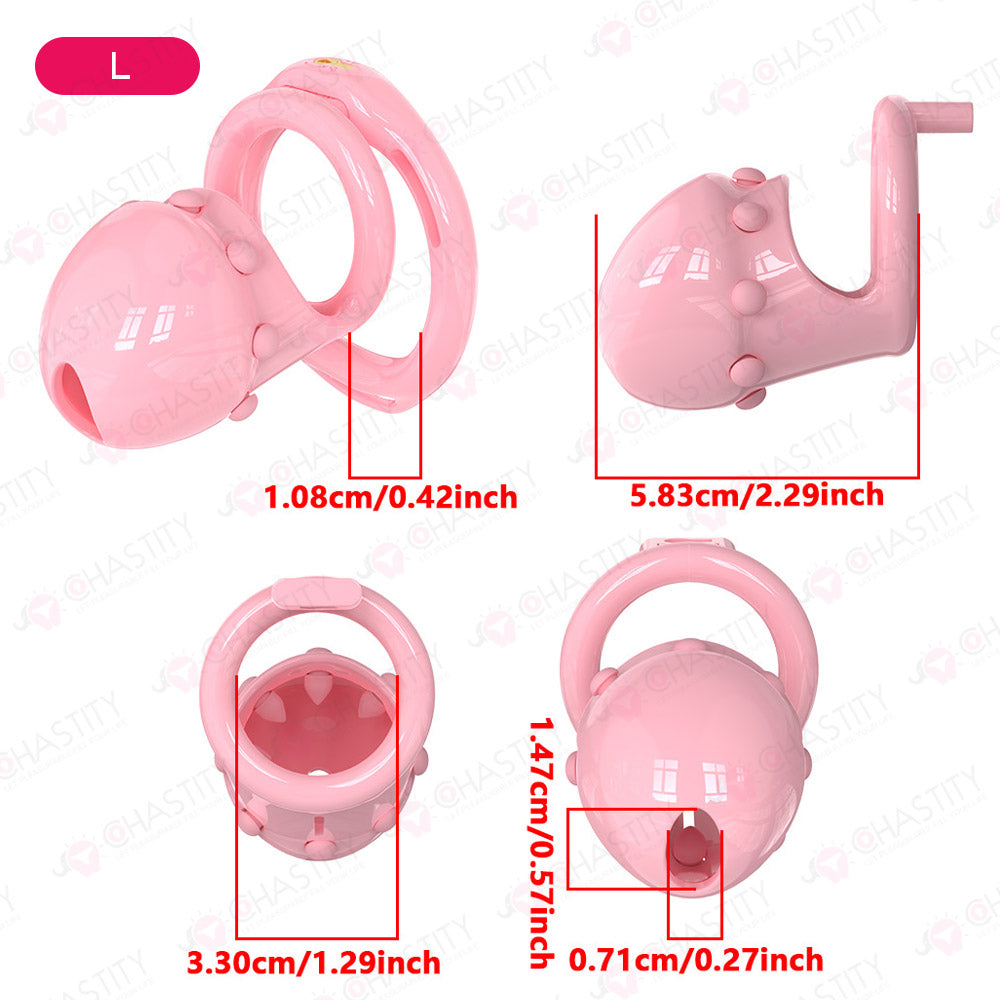 Semi-Open Boynapped Chastity Cage With Soft Nails