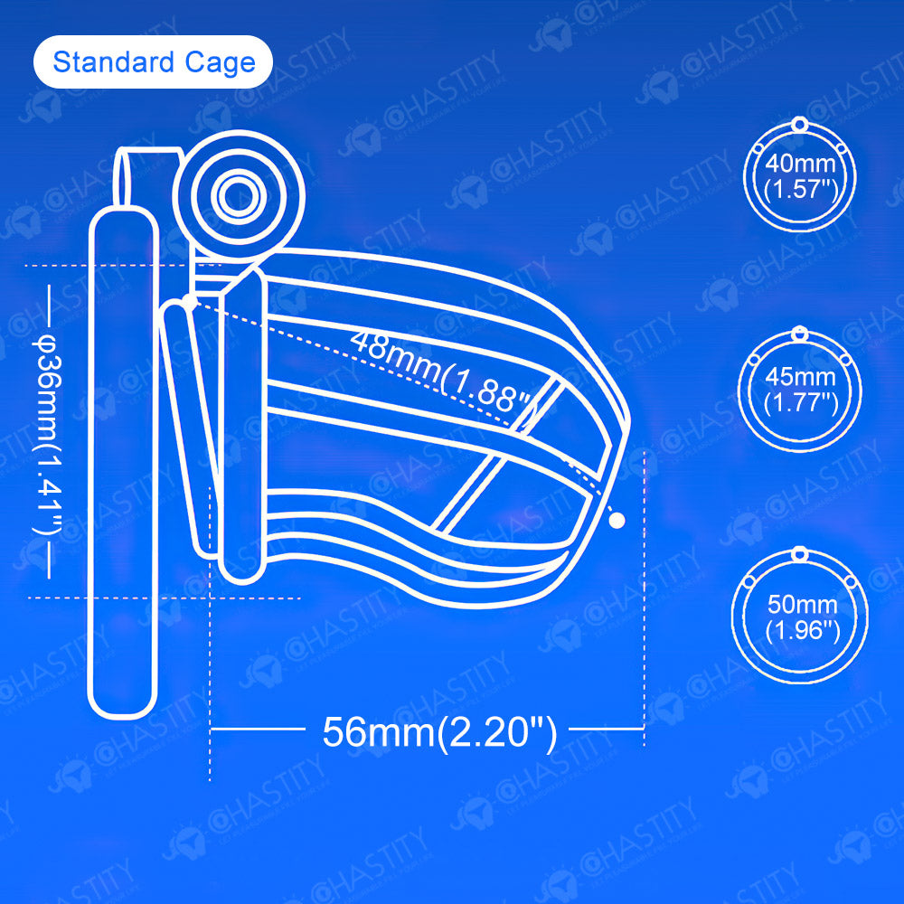 Sevanda Anti Pullout Chastity Cage (3 Rings)