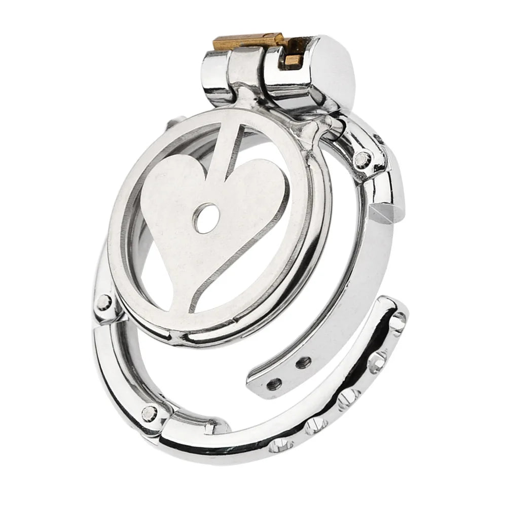Adjustable Clasp Chastity Cage Metal Male Cock Cage Penis Ring BDSM Penis Bondage Erotic Adult Sex Toys for Men Breathable Lock