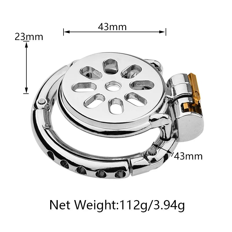 Adjustable Clasp Chastity Cage Metal Male Cock Cage Penis Ring BDSM Penis Bondage Erotic Adult Sex Toys for Men Breathable Lock