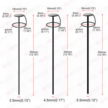 Silicone Deep Urethral Sounding Rods