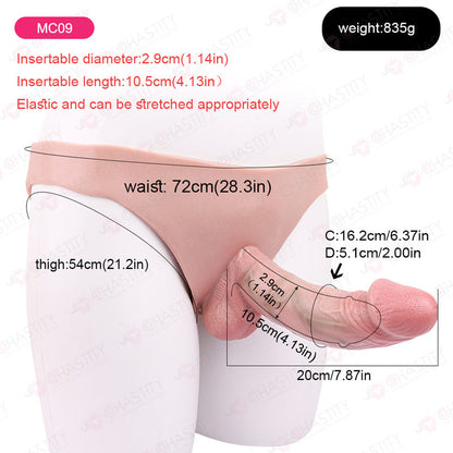 Silicone Realistic Hollow Penis Sleeve Pants
