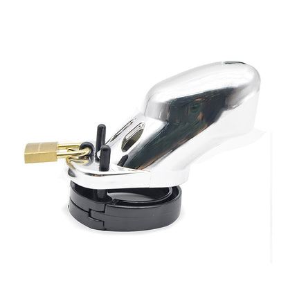 Silvery Chastity Device