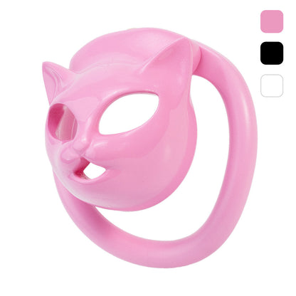 Sissy Catwoman Mask Kinky Party Chastity Cage
