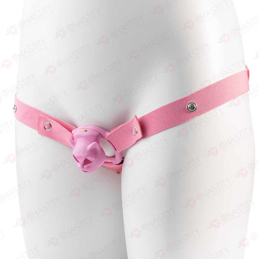 Sissy Catwoman Mask Kinky Party Chastity Cage
