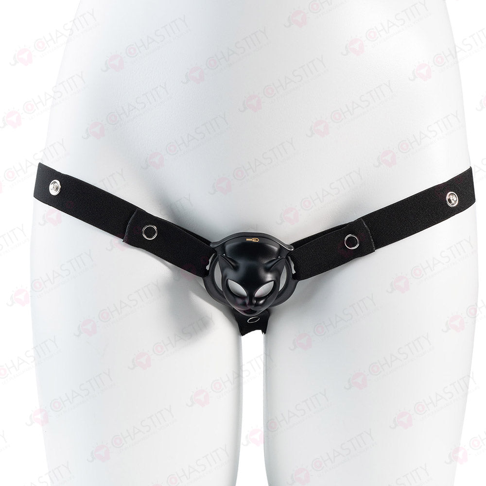 Sissy Catwoman Mask Kinky Party Chastity Cage