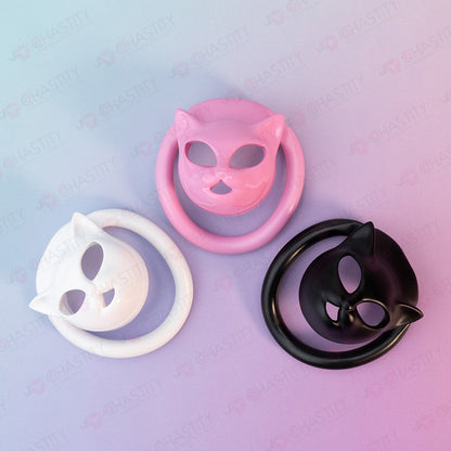 Sissy Catwoman Mask Kinky Party Chastity Cage