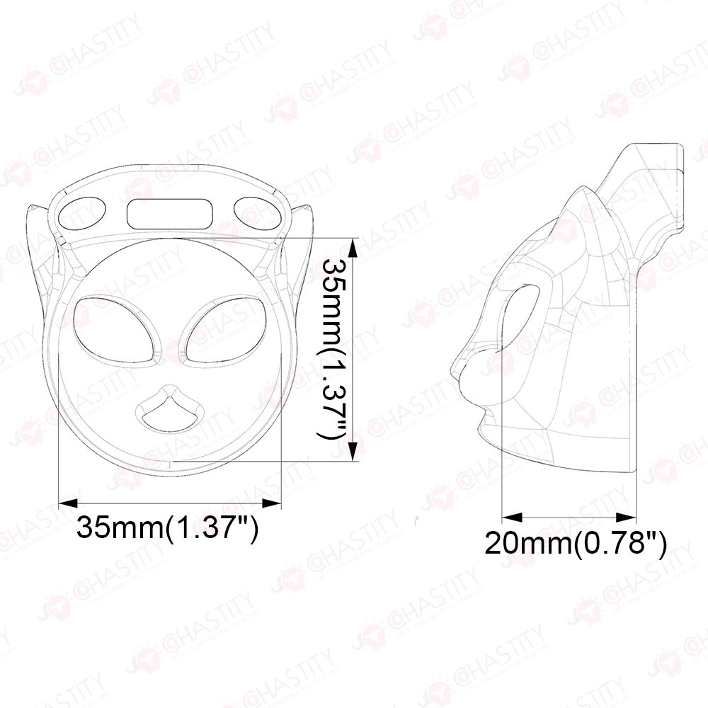 Sissy Catwoman Mask Kinky Party Chastity Cage