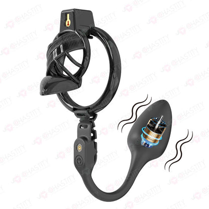 Sissy High Heels Chastity Cage With Remote Controlled Vbrating Butt Plug