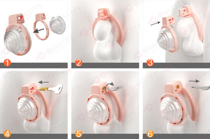 Snail House Vortex Chastity Cage (Detachable Modular Design)