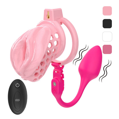 Soft Male Chastity With Remote Controlled Butt Plug