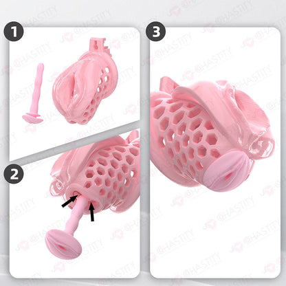Soft Male Chastity With Remote Controlled Butt Plug