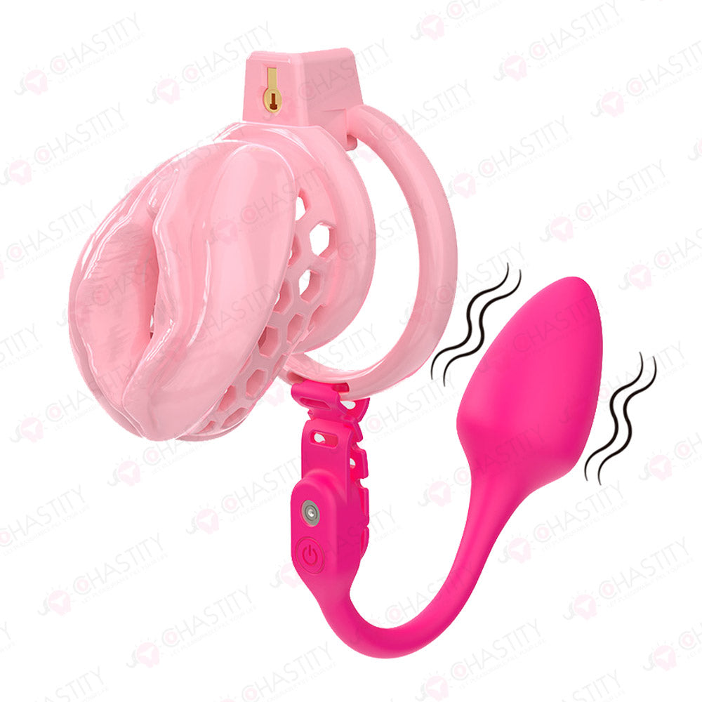 Soft Male Chastity With Remote Controlled Butt Plug
