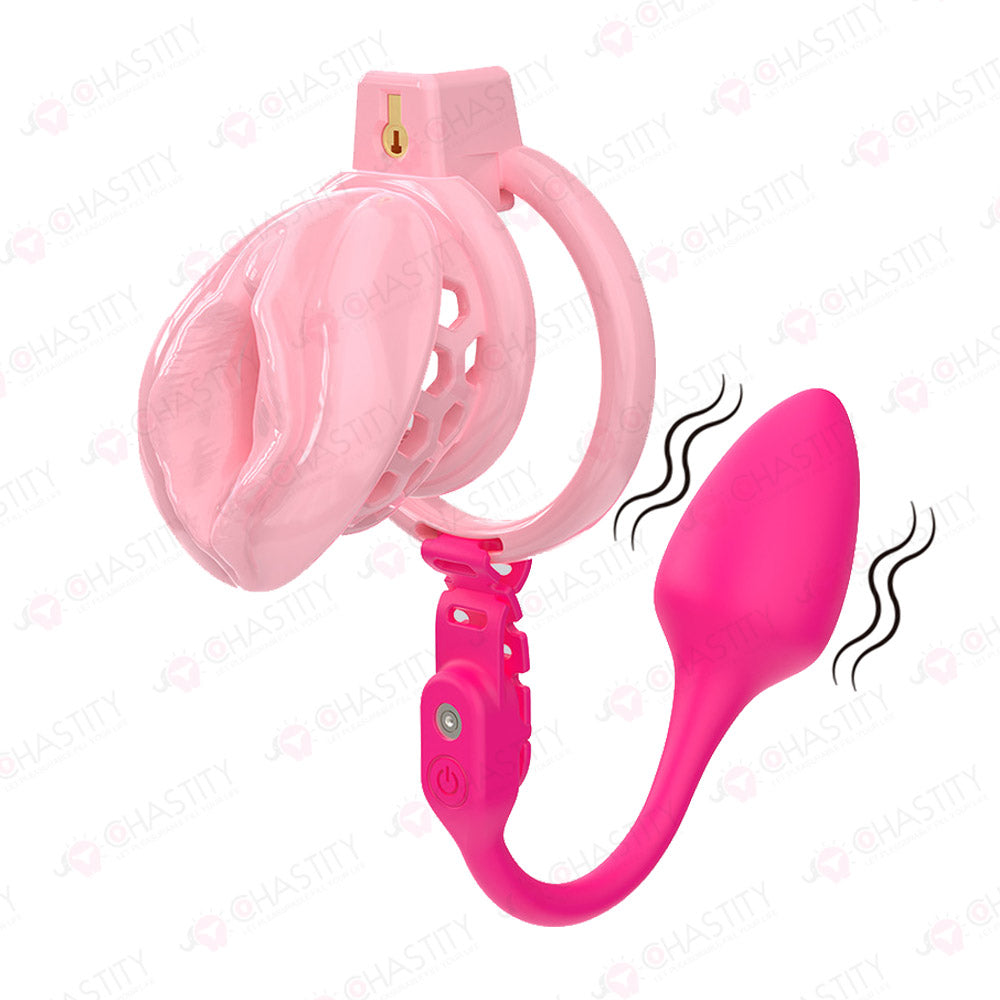 Soft Male Chastity With Remote Controlled Butt Plug