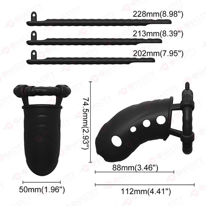 Soft Silicone Chastity Training for Men (3 Rings)