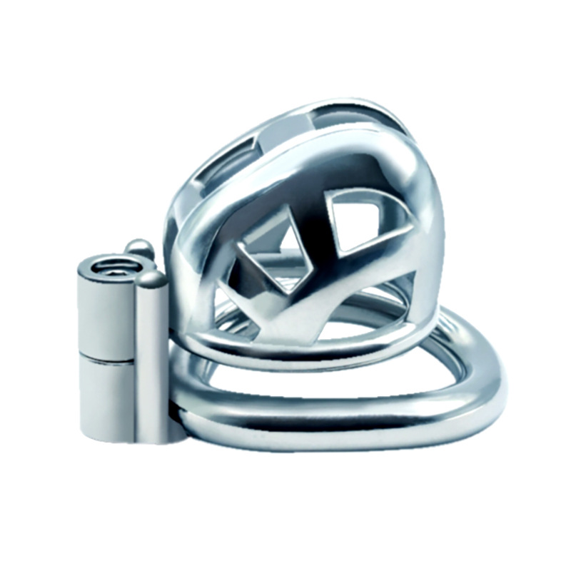 Metal Mamba Cobra Chastity Cage with Spiked Ring