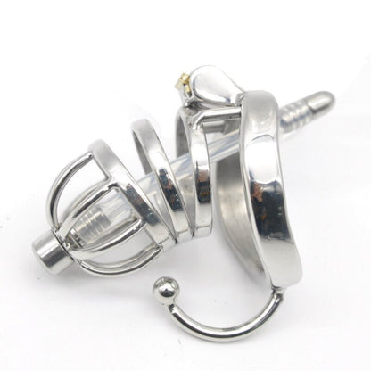 Male Chastity Cock Cage with Hook Ring