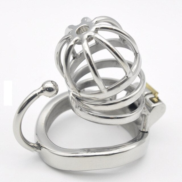 Male Chastity Cock Cage with Hook Ring