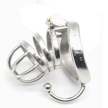 Male Chastity Cock Cage with Hook Ring