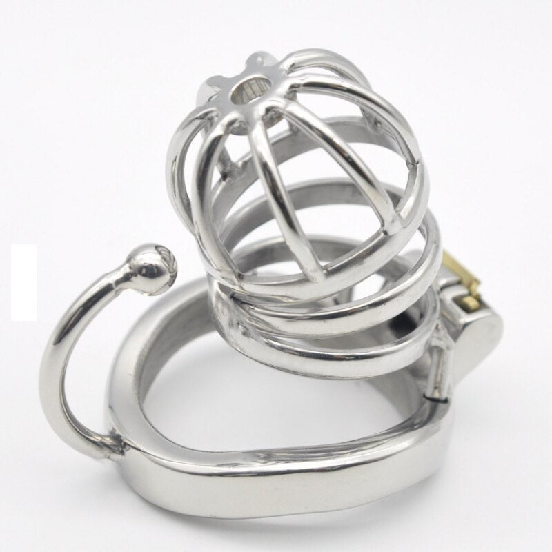 Male Chastity Cock Cage with Hook Ring