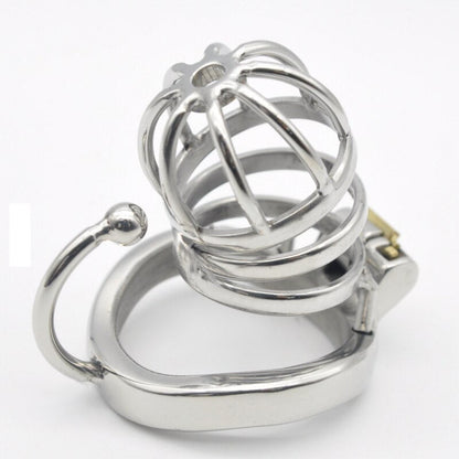 Male Chastity Cock Cage with Hook Ring