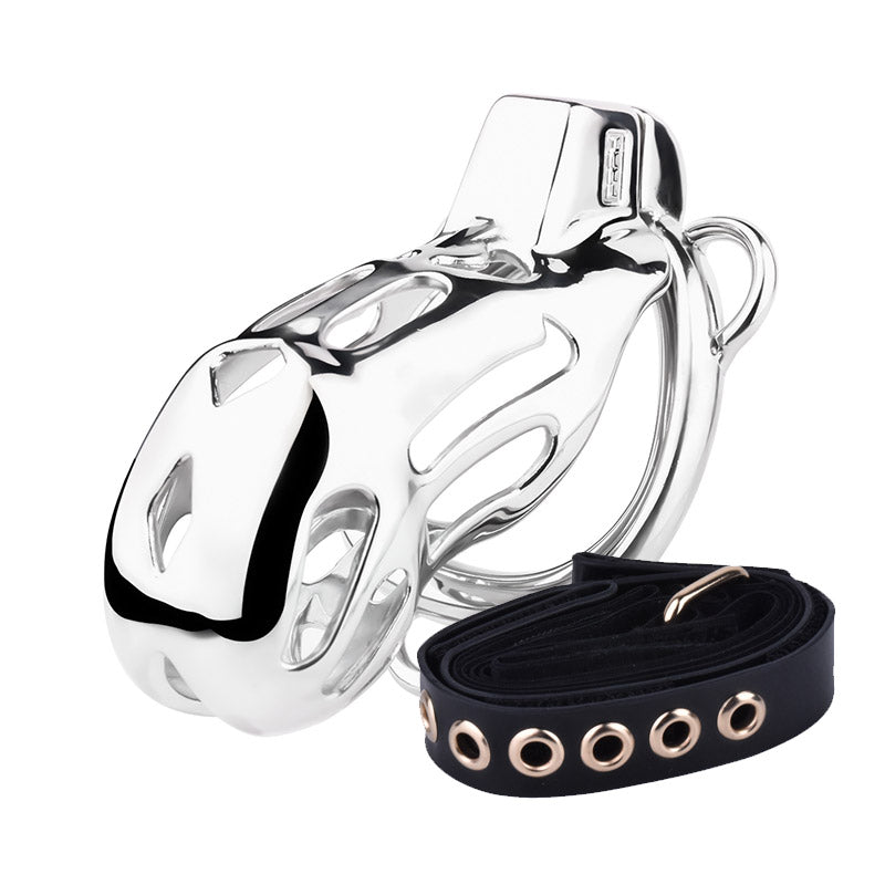 Steel Chastity Bondage (With Three-Way Auxiliary Belt)