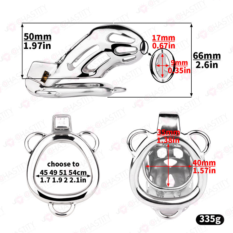 Steel Chastity Bondage (With Three-Way Auxiliary Belt)
