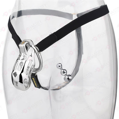 Steel Chastity Bondage (With Three-Way Auxiliary Belt)